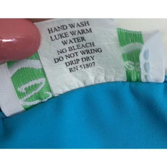 Sea‎ Waves Cover Wrap Skirt Womens Medium Turquoise Blue Swim Coverup Bottoms - Picture 6 of 10